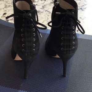 Sexy black high heeled boots